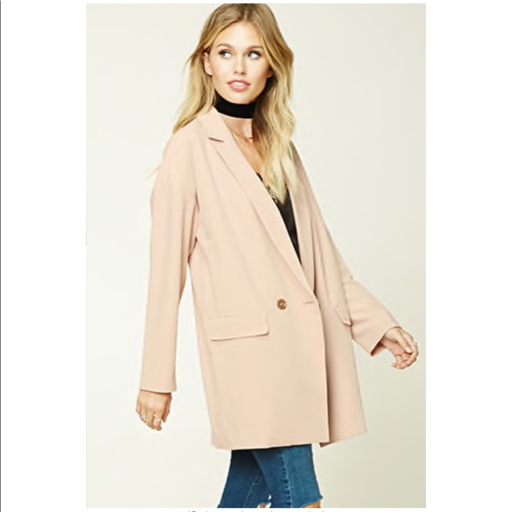 Forever 21 blush Oversized Blazer - Picture 3 of 9